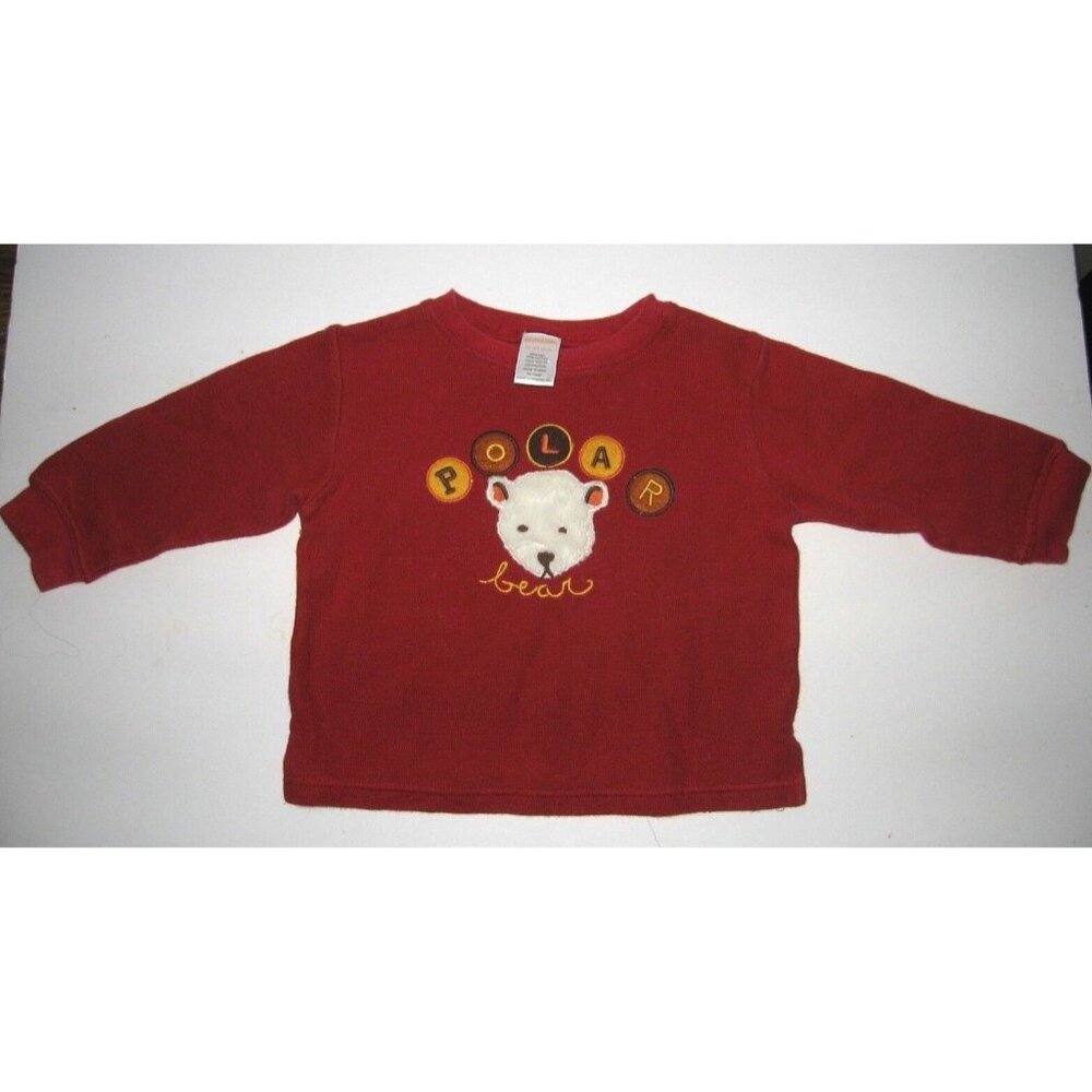 Gymboree‎ Outlet Boys Polar Bear Red Sweatshirt Embroidered 18-24 months 2007
